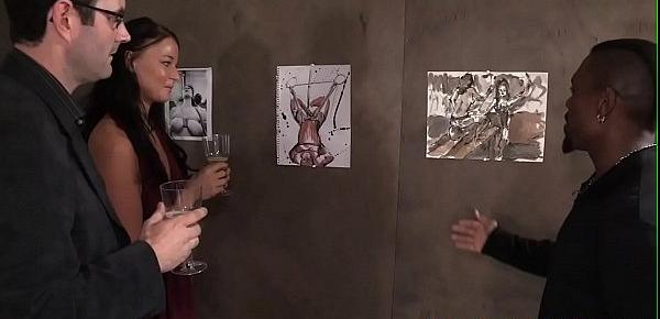  Suspended artist whipped in maledoms dungeon